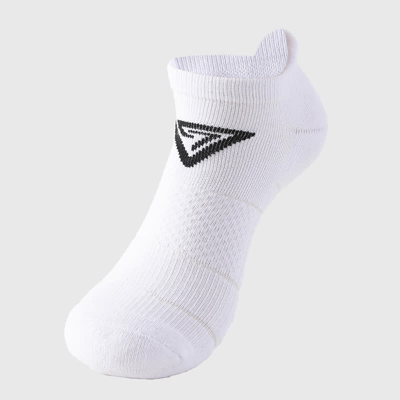 Triangle Print Cotton Ankle Compression Socks(7 Pairs) - White - EU40-44(US7-10) - image 4