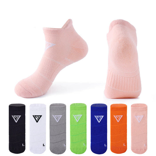 Triangle Print Cotton Ankle Compression Socks(7 Pairs) - Multicolor - EU40-44(US7-10) - image 1