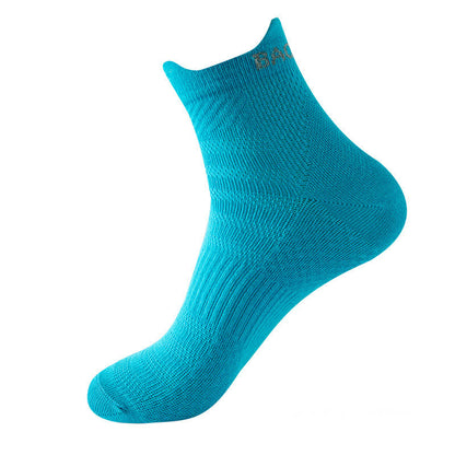 Bright Color Series Cotton Sports Ankle Compression Socks(9 Pairs) - Light Blue - EU36-43(US3-9) - image 15