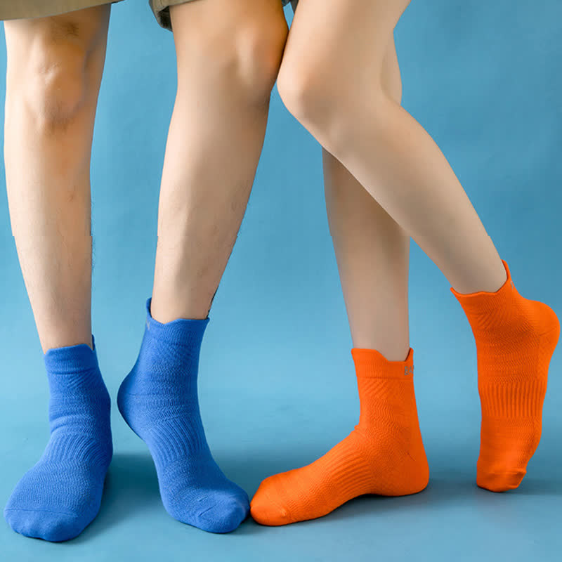 Bright Color Series Cotton Sports Ankle Compression Socks(9 Pairs) - image 4