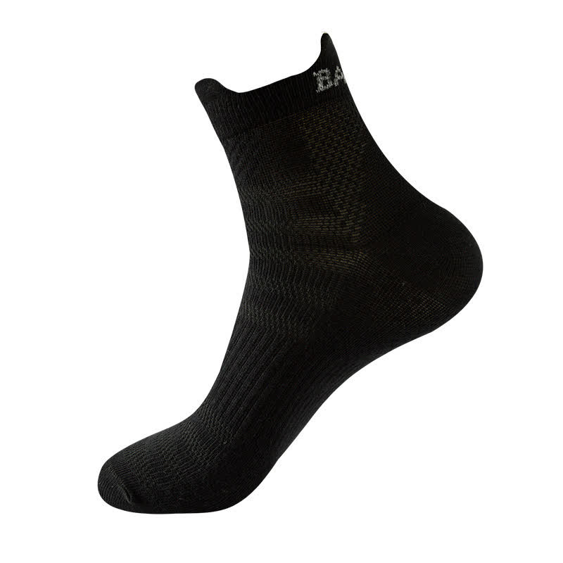 Bright Color Series Cotton Sports Ankle Compression Socks(9 Pairs) - Black - EU36-43(US3-9) - image 9