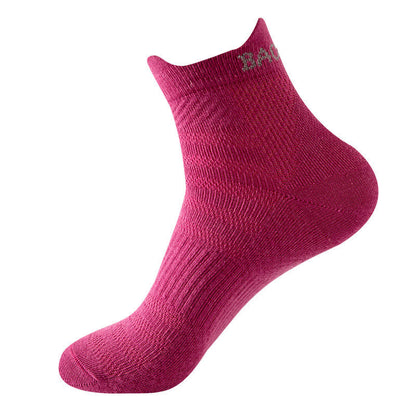 Bright Color Series Cotton Sports Ankle Compression Socks(9 Pairs) - Purple - EU36-43(US3-9) - image 13