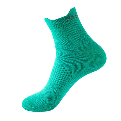 Bright Color Series Cotton Sports Ankle Compression Socks(9 Pairs) - Green - EU36-43(US3-9) - image 11