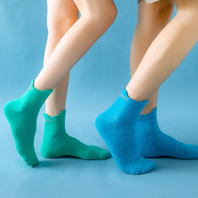 Bright Color Series Cotton Sports Ankle Compression Socks(9 Pairs) - image 5