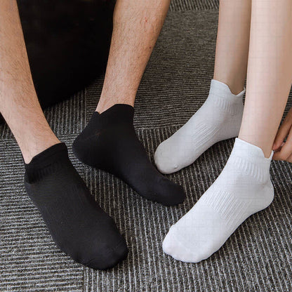 Solid Color Breathable Sports Ankle Compression Socks(4 Pairs) - image 3