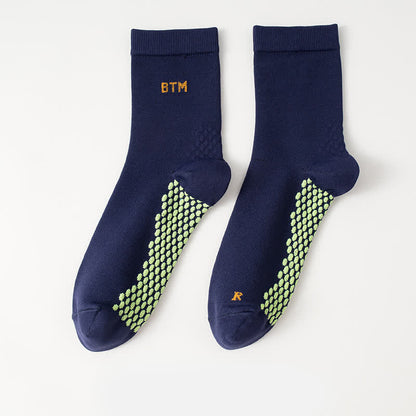 Quick-drying Sports Quarter Compression Socks(4 Pairs) - Navy Blue - EU35-43(US3-9) - image 11