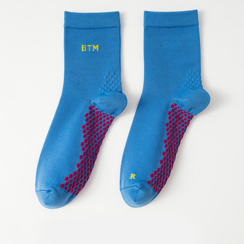 Quick-drying Sports Quarter Compression Socks(4 Pairs) - Blue - EU35-43(US3-9) - image 7