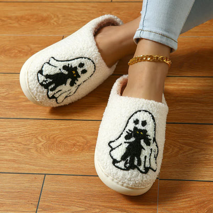 Plus Size Halloween Fun Ghost Slippers - image 4