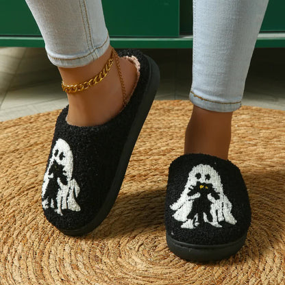 Plus Size Halloween Fun Ghost Slippers - image 6