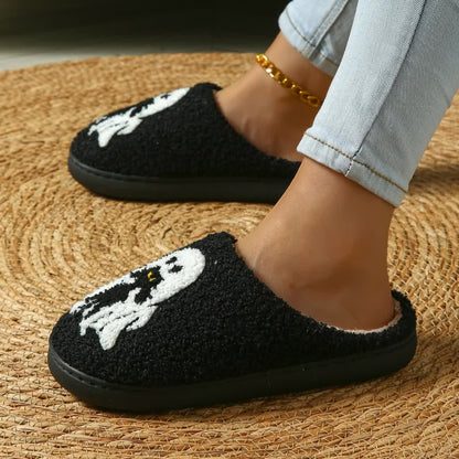 Plus Size Halloween Fun Ghost Slippers - image 9