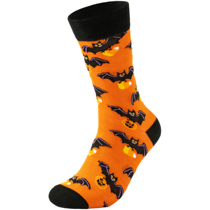 Plus Size Halloween Cute Cartoon Print Quarter Socks(8 Pairs) - image 21