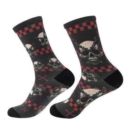Halloween Spooky Skull Quarter Socks(5 Pairs) - C - EU36-44(US4-10) - image 7