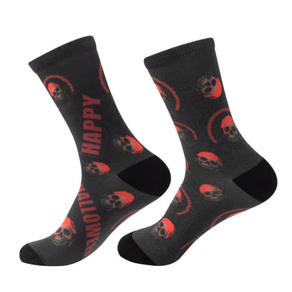 Halloween Spooky Skull Quarter Socks(5 Pairs) - D - EU36-44(US4-10) - image 9