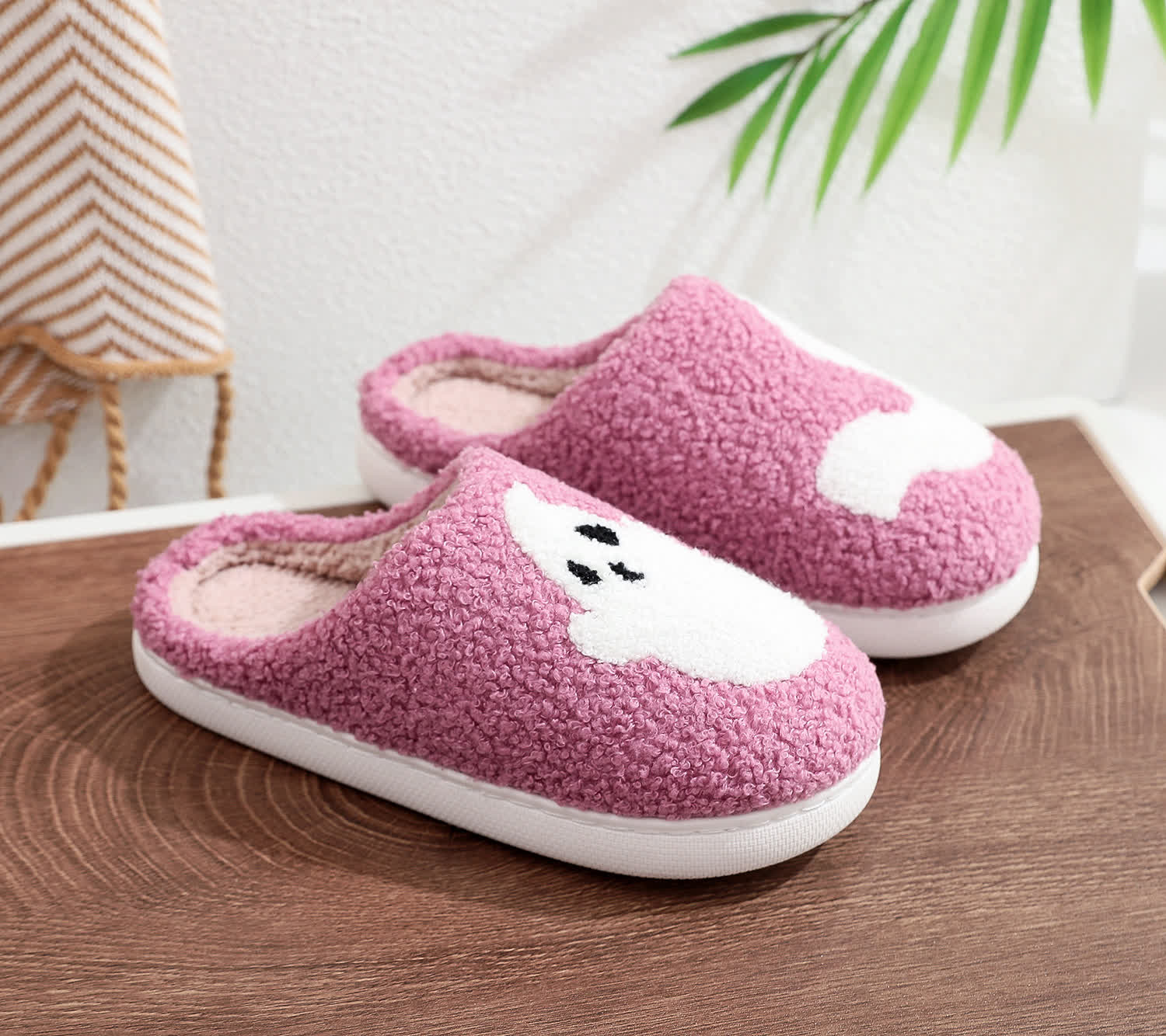 Plus Size Halloween Purple Ghost Slippers - image 8