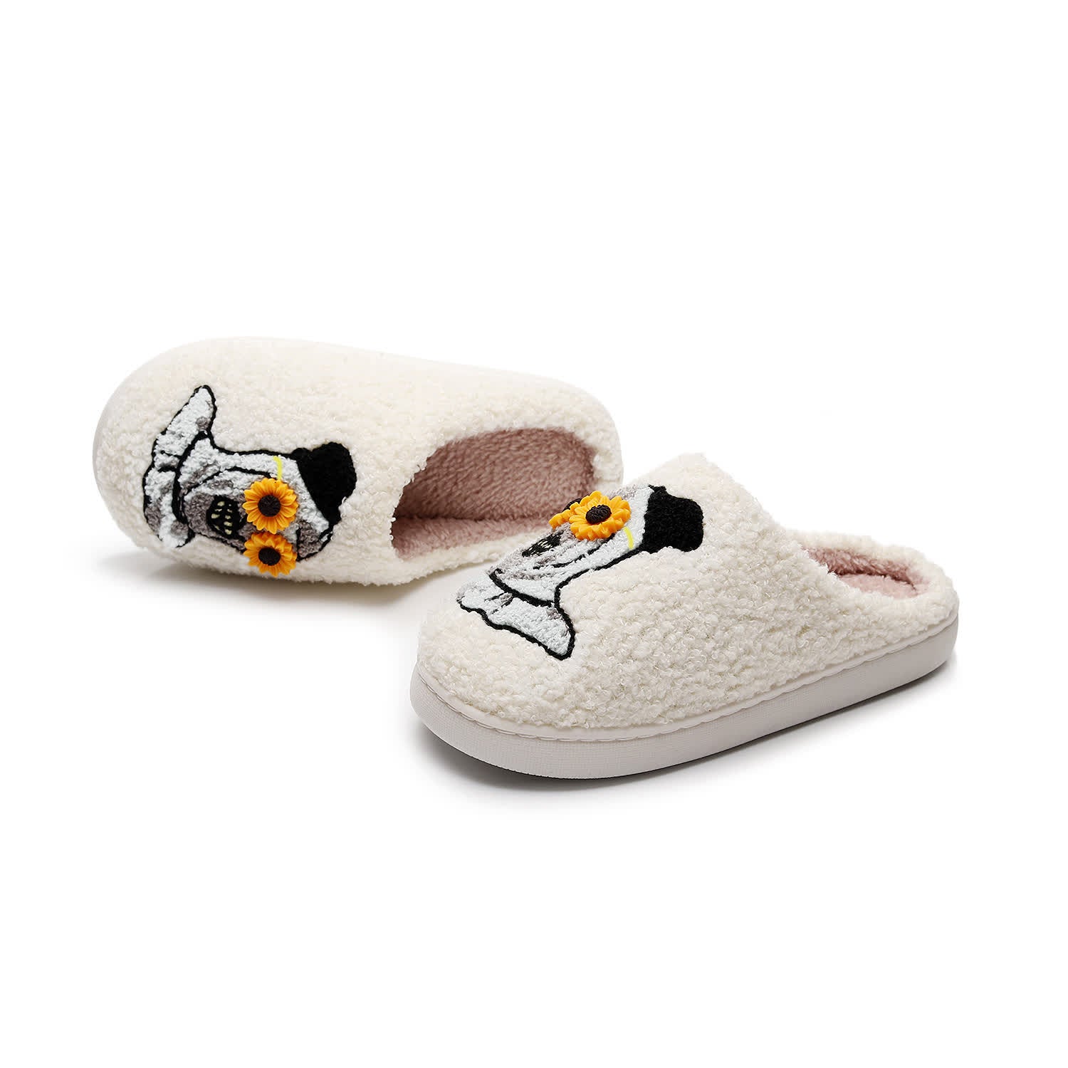 Halloween Skull Slippers with Flower Glasses - image 16