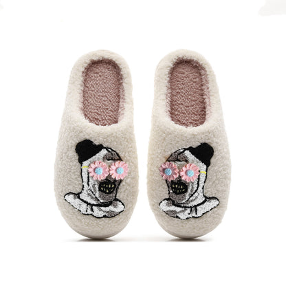 Halloween Skull Slippers with Flower Glasses - White - Pink - EU44-45(US10-11) - image 23