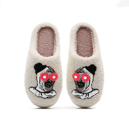 Halloween Skull Slippers with Flower Glasses - White - Red - EU44-45(US10-11) - image 20