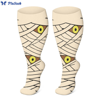 Plus Size Halloween Eyes Compression Socks(3 Pairs) - image 5