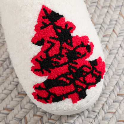 Plus Size Christmas Tree Print Slippers - image 8