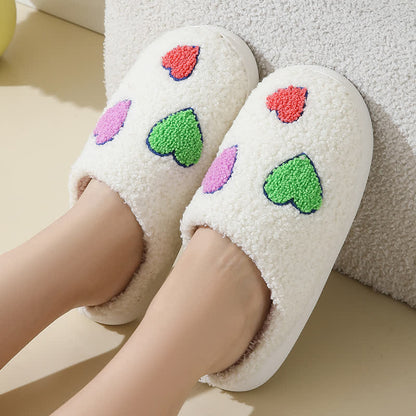 Plus Size Heart Print Slippers - image 3