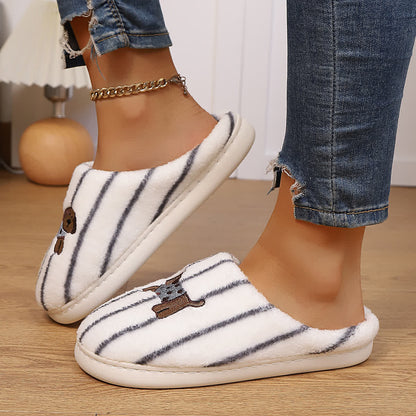 Striped Dog Print Slippers - image 12