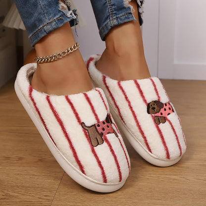 Striped Dog Print Slippers - image 16
