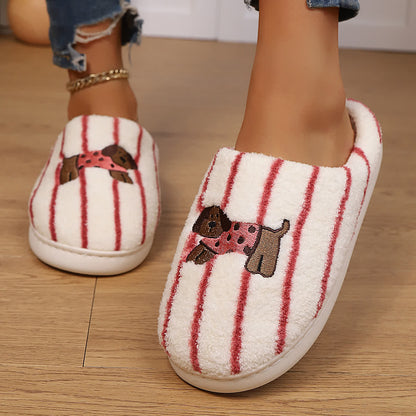 Striped Dog Print Slippers - image 14