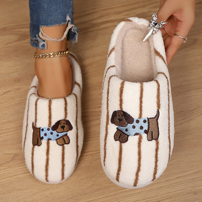 Striped Dog Print Slippers - image 3