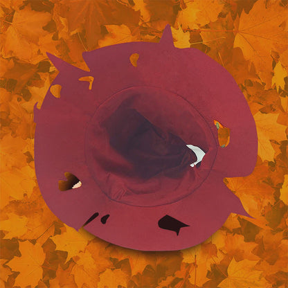 Halloween Red Leaf  Wizard Hat - image 3