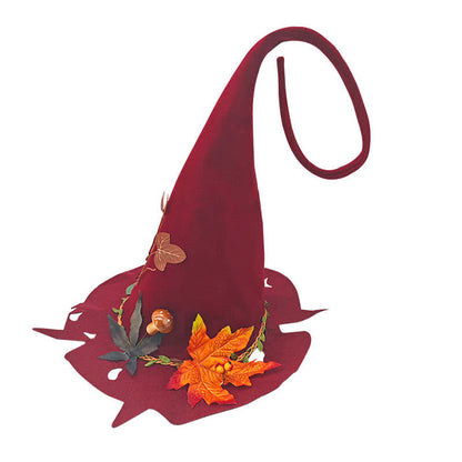 Halloween Red Leaf  Wizard Hat - image 6
