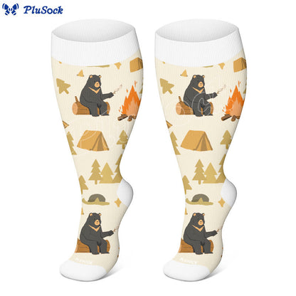 Plus Size Camping Time Compression Socks(3 Pairs) - image 4
