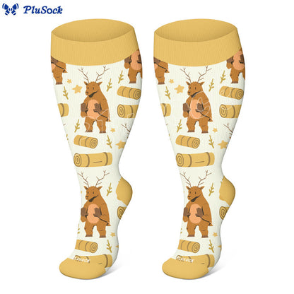 Plus Size Camping Time Compression Socks(3 Pairs) - image 5