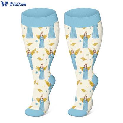 Plus Size Panda Angel Compression Socks(3 Pairs) - image 4