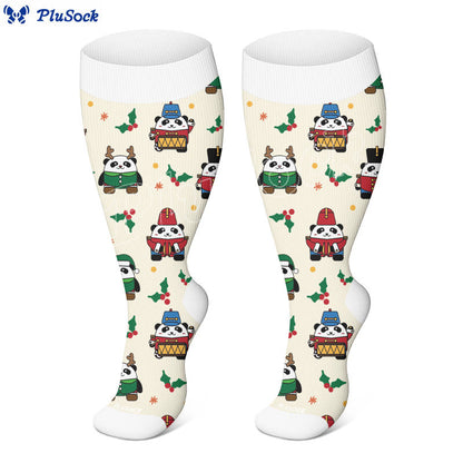 Plus Size Panda Angel Compression Socks(3 Pairs) - image 5