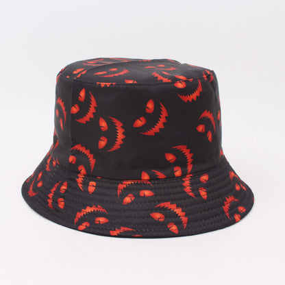 Plus Size Halloween Spooky Print Bucket Hat - C - One Size - image 5