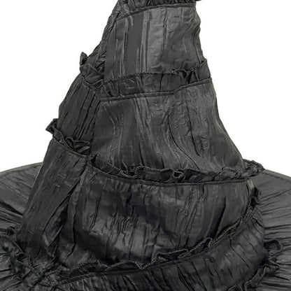 Halloween Gorgeous Large Brim Witch Hat - image 6