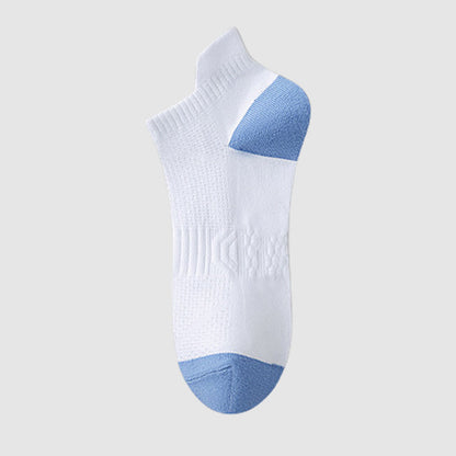 Cotton Sweat-wicking Mesh Breathable Ankle Compression Socks(5 Pairs) - White - EU40-44(US7-10) - image 3