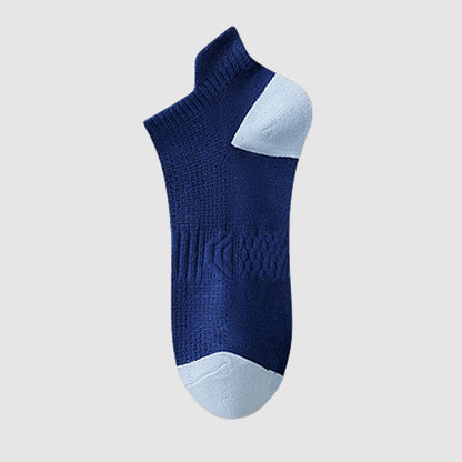 Cotton Sweat-wicking Mesh Breathable Ankle Compression Socks(5 Pairs) - Navy Blue - EU40-44(US7-10) - image 7