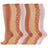 Polka Dot Orange Solid Color Compression Socks(6 Pairs) - Multicolor - S/M - image 1