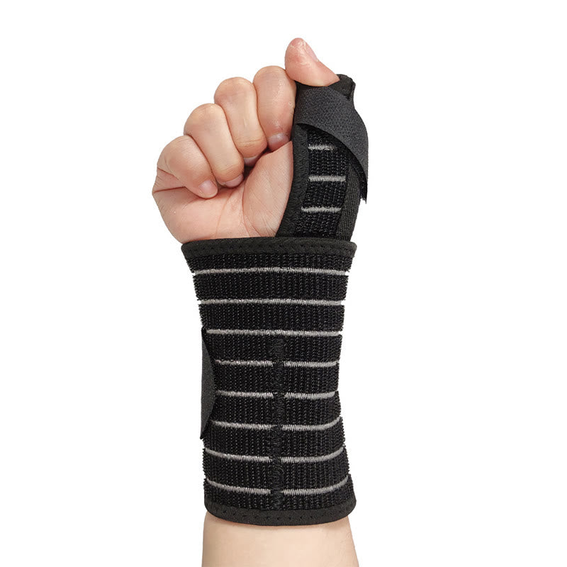 Plusock Elastic Strap Sport Compression Wrist Braces - Black - One Size - image 1