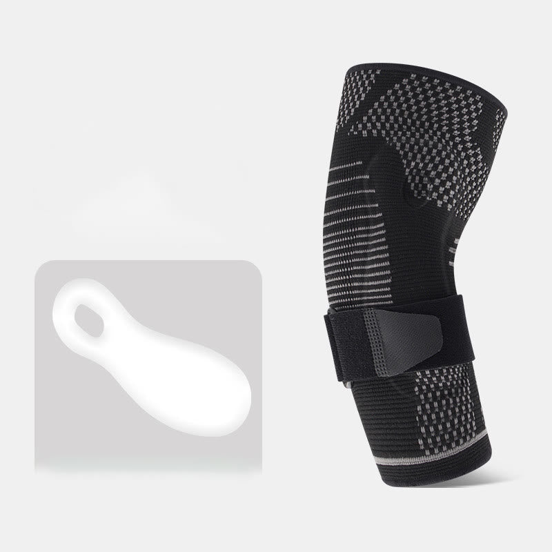 3D Knitted Silicone Elbow Sleeves - Black - XL - image 9