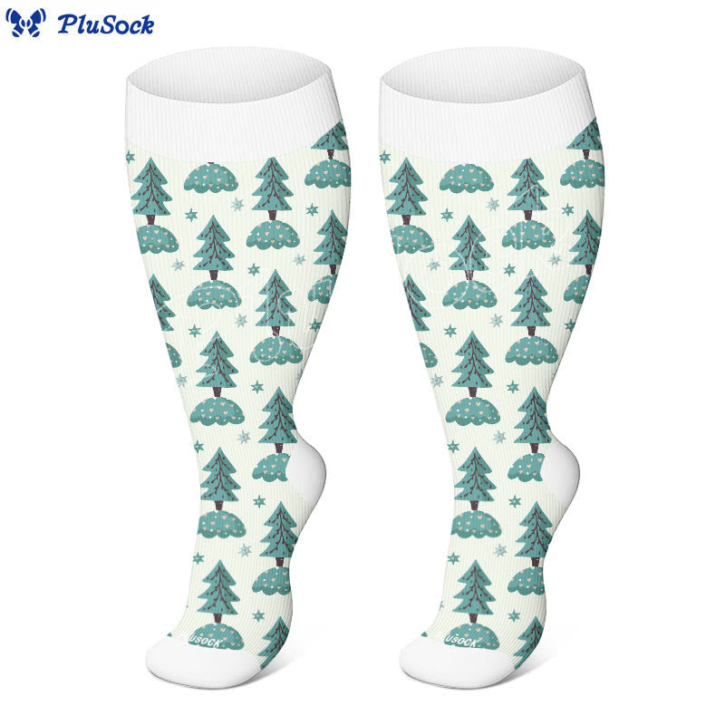 Plus Size Christmas Atmosphere Compression Socks(3 Pairs) - image 10