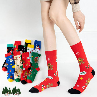 Plus Size Christmas Pattern Quarter Socks(3 Pairs) - image 2