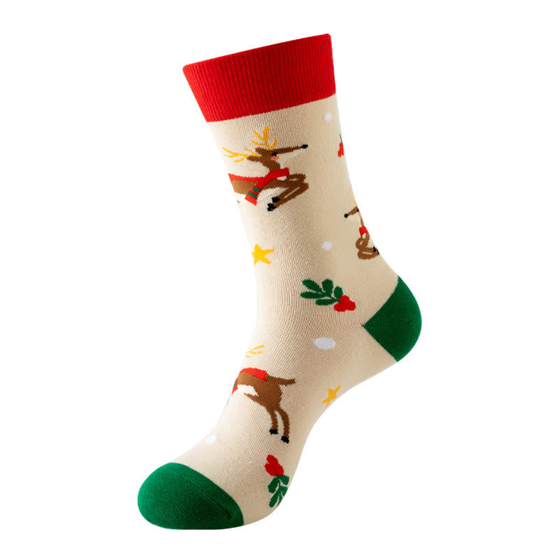 Plus Size Christmas Pattern Quarter Socks(3 Pairs) - image 13