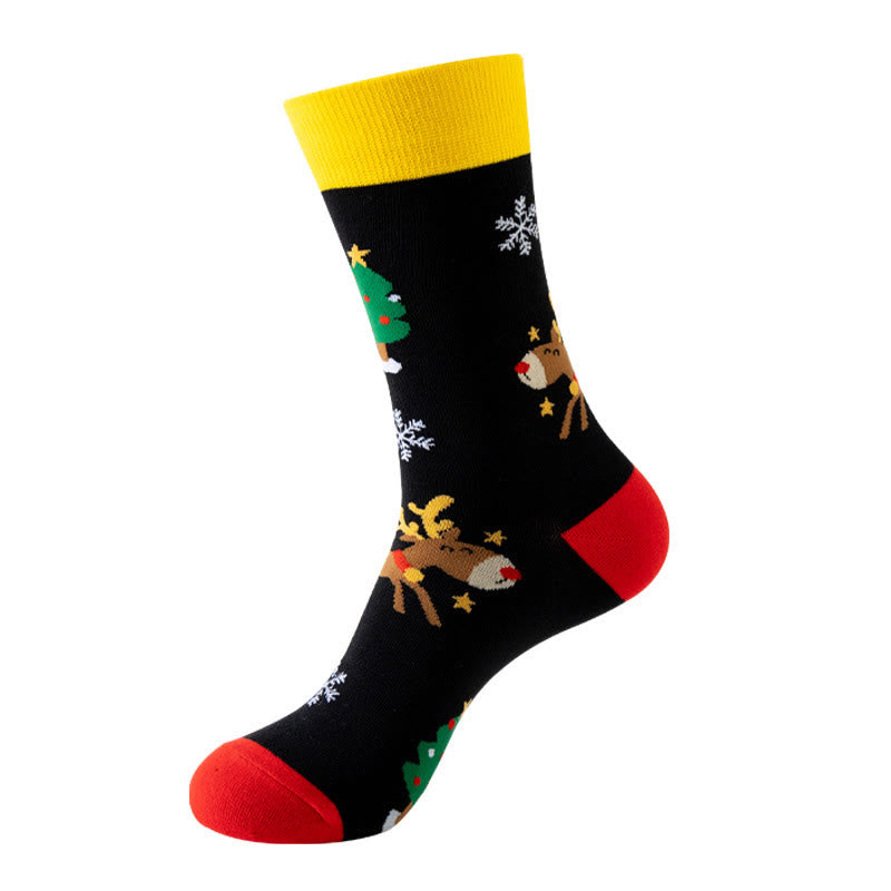 Plus Size Christmas Pattern Quarter Socks(3 Pairs) - image 14