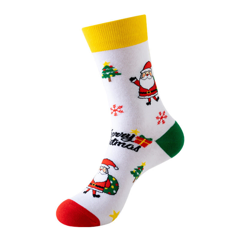Plus Size Christmas Pattern Quarter Socks(3 Pairs) - image 12