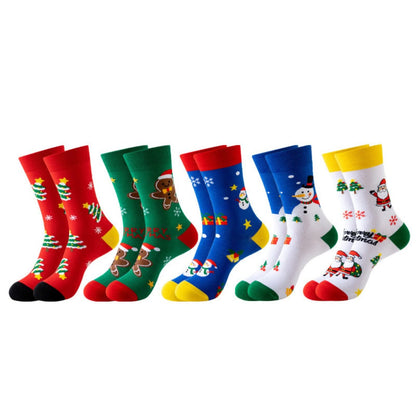 Plus Size Christmas Pattern Quarter Socks(3 Pairs) - Multicolor B - EU37-44(US4-10) - image 16