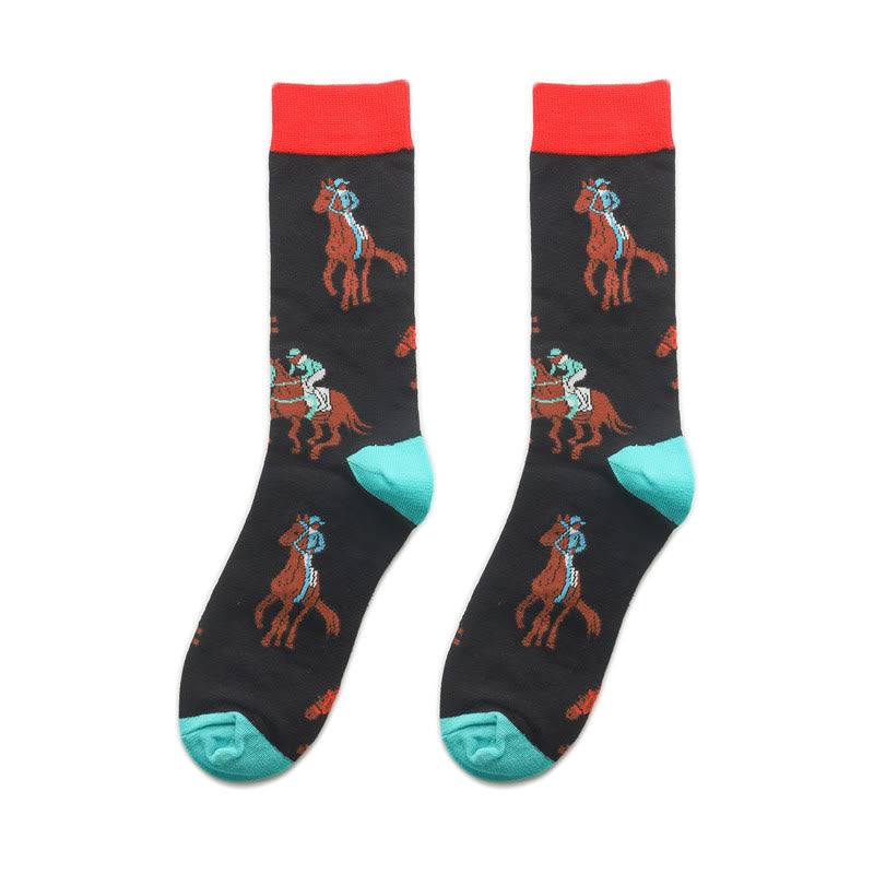 Plus Size Christmas Creative Quarter Socks(5 Pairs) - image 1