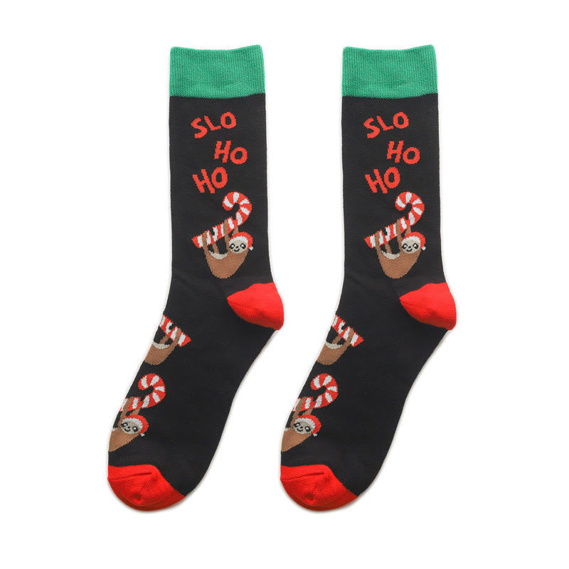 Plus Size Christmas Creative Quarter Socks(5 Pairs) - image 5
