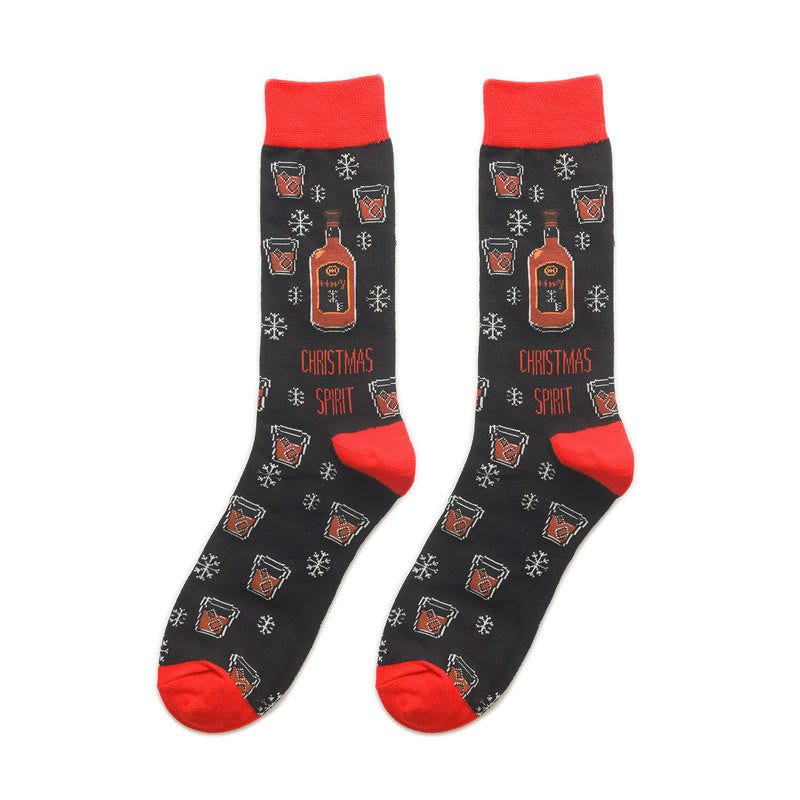 Plus Size Christmas Creative Quarter Socks(5 Pairs) - image 2